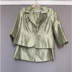 2pc women suit, seafoam green